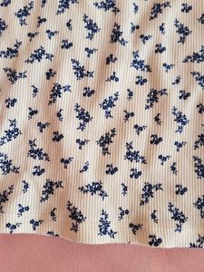 H&amp;M NEW Off White Long Sleebe Floral Top/Size-S