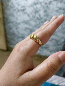 croissant💍 Gold Twisted Rope Rin