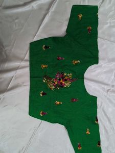 Green Embroidered Blouse