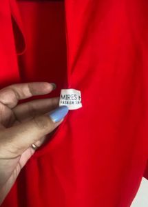Red Back Tie Up Top