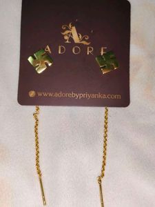 Adore by Priyanka Anti Tarnish Gold Earrings