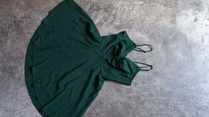 Green Twist-Front Mini Dress