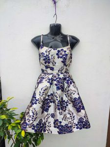 Floral Brocade Short A-Line Dress