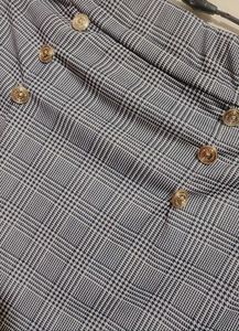 Grey Black Check Printed Skirt For 6- 8 Year Girl