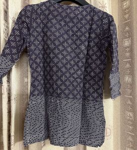Stylish Black Cotton Short Kurti