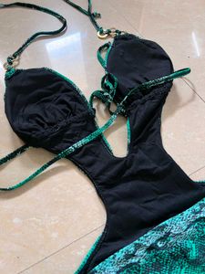 Snake Print Hot Swimwear Monokini Bodysuit