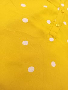 MAX Yellow Polka Dot Top