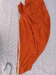 white and orange suit set