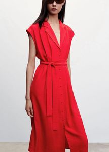 Mango MIDI Belted Dress