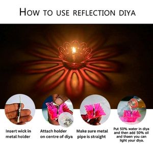 Colorful Shadow Reflecting Diyas