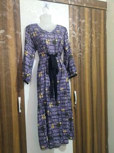 Patterned Midi Dress