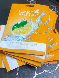 Pack Of 10 Lakme Blush & Glow Sheet Mask