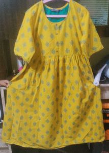 Beautiful Yellow Colour  Anarkali Dress