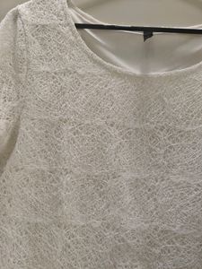 White Net Mesh Top In L Size 🆕 New