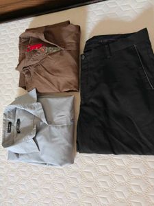 2 Formal Shirts + 1 Arrow Trousers