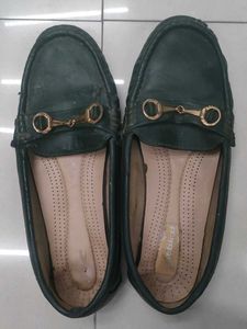Green Leather Loafers