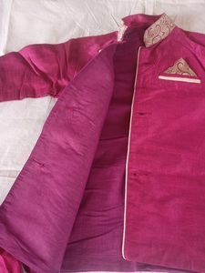 Sherwani With Jacket And Dhoti