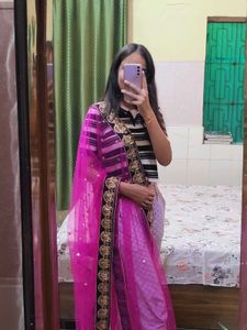Pink Festive Duppata