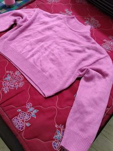 Pink Cropped Sweater