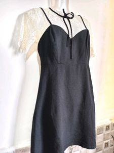 🎊Buy 1, Get 1 Free🎁Chic Black &amp; Lace Mini Dress