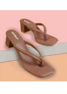 Cetwalk Brown Heeled Thong Sandals