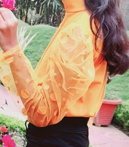 Yellow Net Top