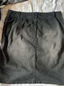 Charcoal Denim Skirt