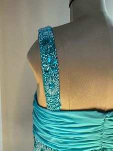 Green Embellished Skater Dress