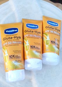 3 Pack ❤️ Vaseline Gluta-Hya Sunscreen 🌞