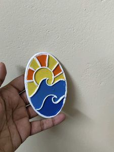 Sunset And Waves Fridge Magnet
