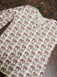 Elephant Print Top