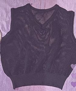 Black Knitted Tank Top