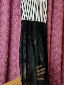 Long Striped Sleeveless Dress