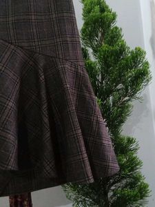 Plaid Asymmetrical Skirt