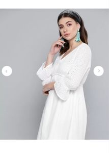 Sassfras White Eyelet Dress