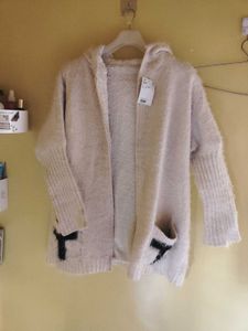 Fluffy Hooded Cardigan