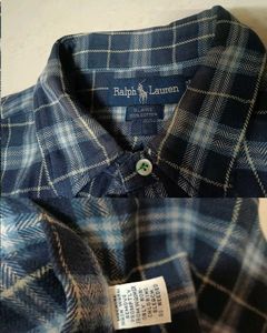Ralph Lauren Blue Plaid Flannel