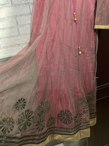 Designer Anarkali With Net And Patch Work Duppata