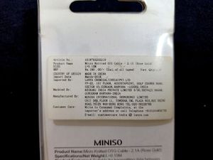 MINISO - OTG cable For Android - 2.1 A - Rose Gold