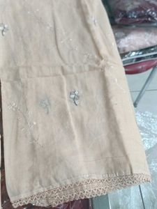Peach Embroidered Suit