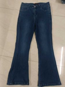 Bell-bottom Jeans Blue