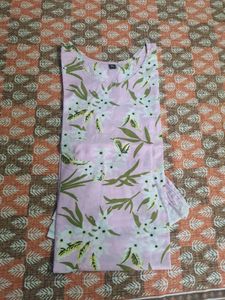 floral 3/4th umbrella sleeves kurti