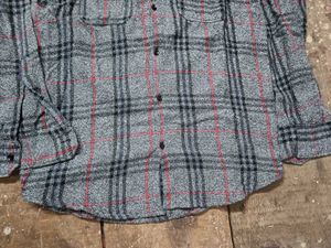 Gray Plaid Flannel Shirt