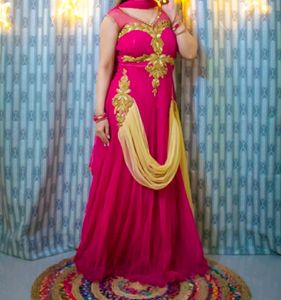 Hot Pink Designer Dress