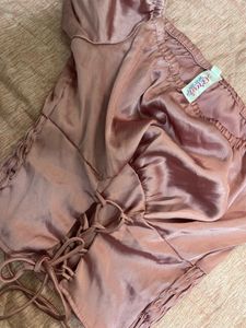Stylish Women&#39;s Lavender Satin Top