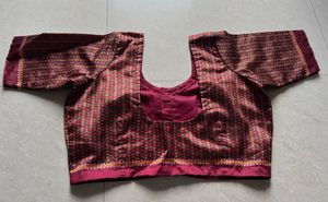 Regal Maroon Saree with Green&amp;maroon Border