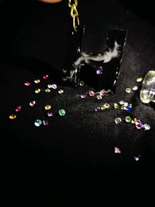 Initial &#39;H&#39; Resin Keychain