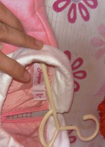 Stylish KoreanTopPink And White Koller Long Sleeve