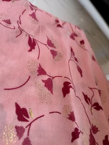 Never Used Peach Pink Saree