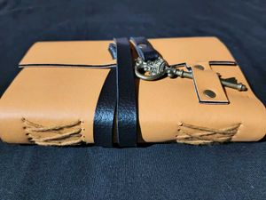 Leather Journal with Key Charm